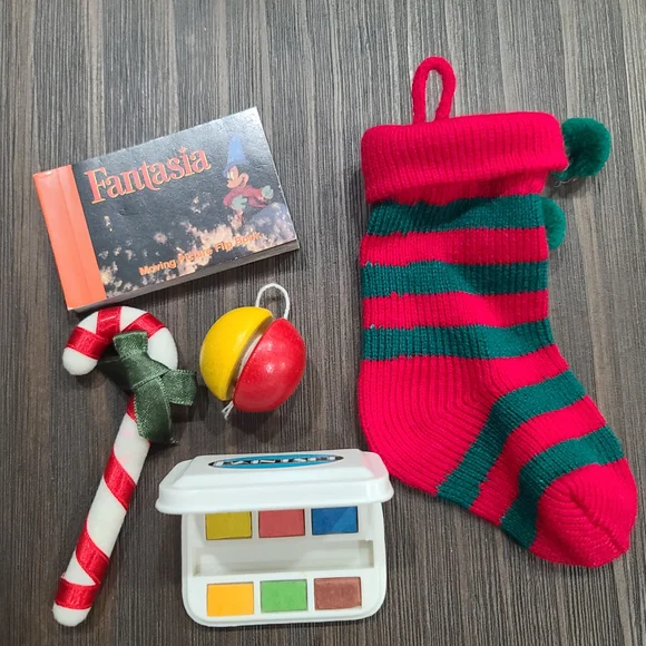 Retired 1986 Evergreen Velvet Dress - Mollys Christmas Dress And Stocking - Picture 5 of 8